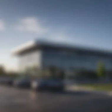 Exterior view of Rick Hendrick Mazda dealership showcasing modern architecture