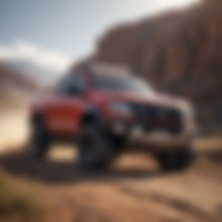 Nissan Hardbody XE in action on rugged terrain