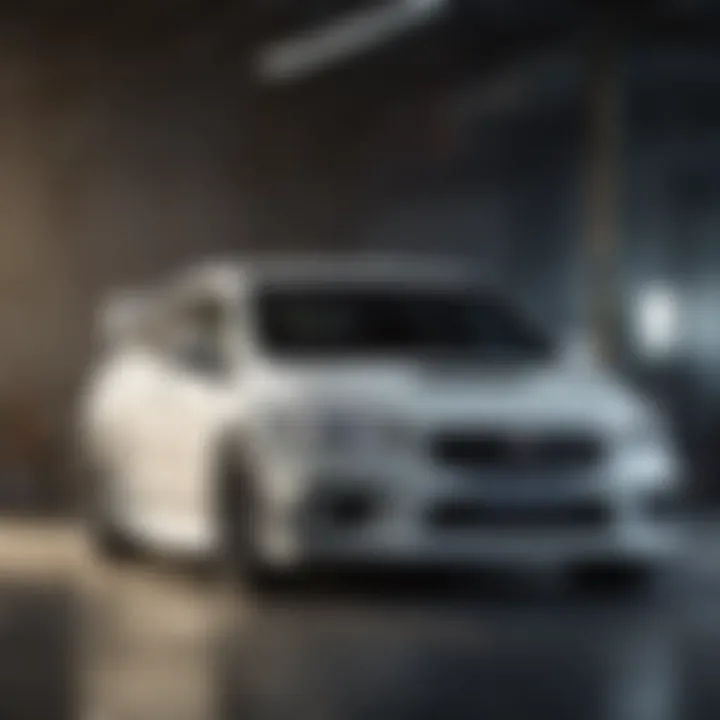 Detailed view of the Series White STI's sleek design.