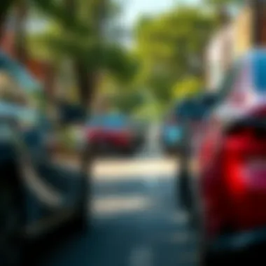 Opelousas Streets with Toyota Cars A scenic view of Opelousas streets lined with Toyota cars