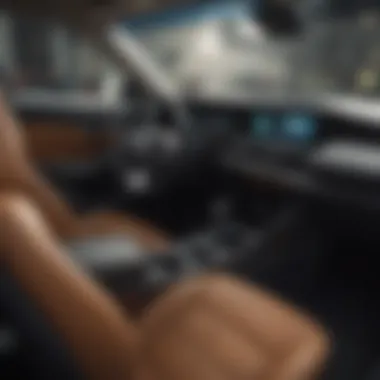 Toyota Interior Features A close-up of the interior features of a new Toyota model highlighting technology and comfort.