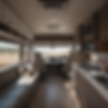 Interior layout of a travel trailer under twenty feet