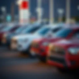 A diverse lineup of used trucks at Carson City Toyota showcasing various models and colors