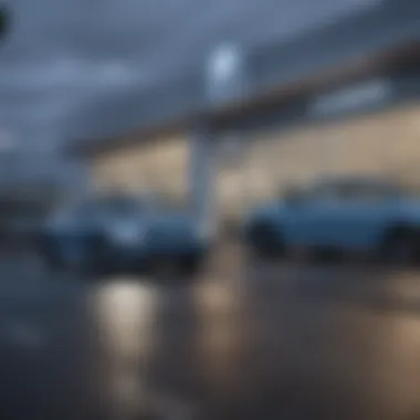 Exterior view of Volkswagen dealership in Hicksville