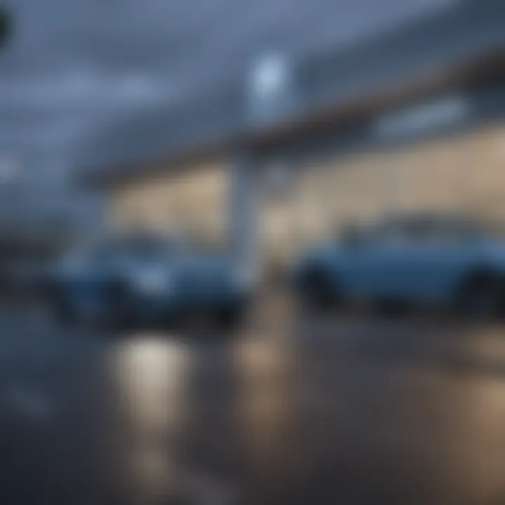 Exterior view of Volkswagen dealership in Hicksville