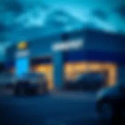 Exterior view of Greer Chevy dealership showcasing the brand's signage