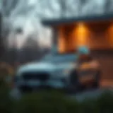 Modern home electric vehicle charging station