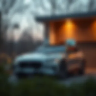 Modern home electric vehicle charging station