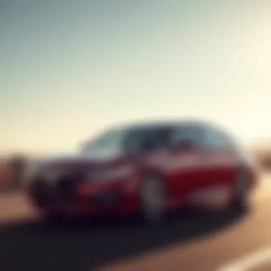 Side profile of the Honda Accord Sport emphasizing its aerodynamic structure.
