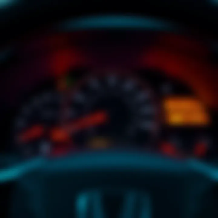 Dashboard Indicators for Tire Pressure Awareness Dashboard of Honda Civic displaying tire pressure warning light