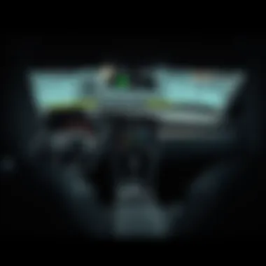 Honda Civic Sport Interior Technology Interior layout of the Honda Civic Sport highlighting technological features.