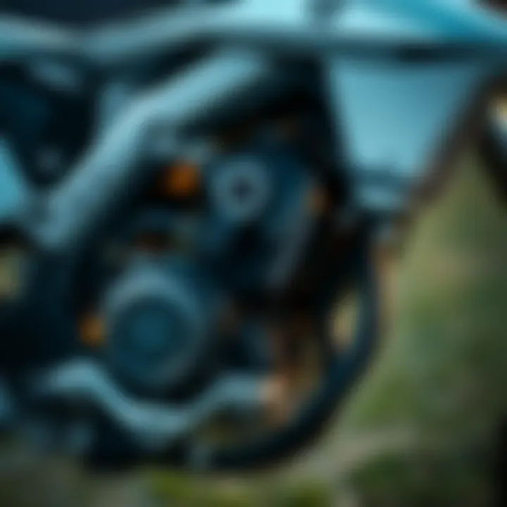 Engine Mastery: The Heart of the Husqvarna 250cc Close-up of Husqvarna 250cc engine showcasing craftsmanship