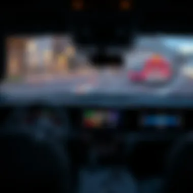 Dashboard featuring advanced technology and safety features