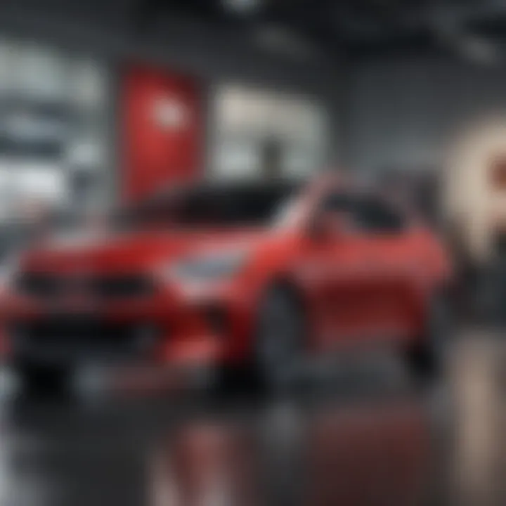 Showroom featuring a variety of Kia models available