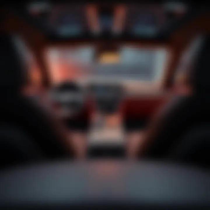Advanced Interior Technology in Lexus SUVs Interior layout of a Lexus SUV depicting advanced technology