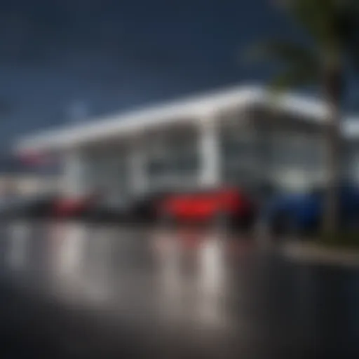 Mazda dealership exterior view showcasing diverse models