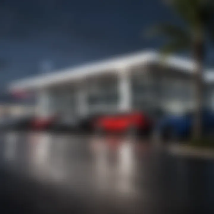 Mazda dealership exterior view showcasing diverse models