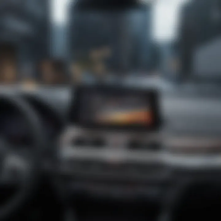 An interior shot showcasing advanced BMW dashboard features