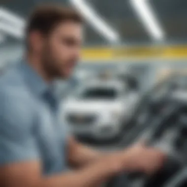 Engaging Customer Service Experience Customer interacting with a dealership representative