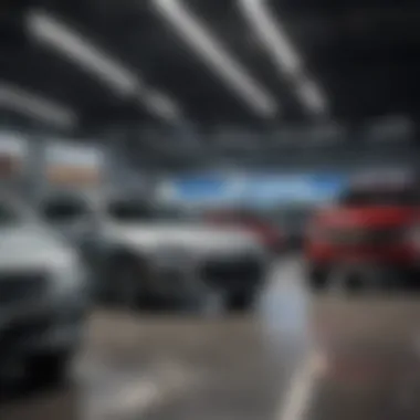 Showroom of Chevy Vehicles Available Chevy vehicles on display at the dealership