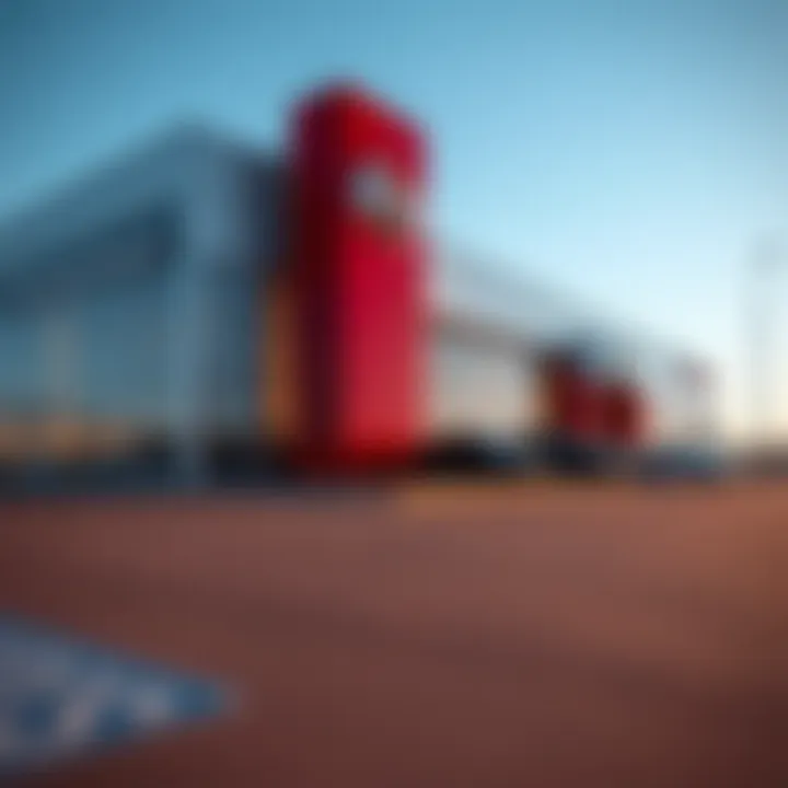 Exterior view of a Nissan dealership in Mebane, showcasing the brand's latest models and welcoming atmosphere.