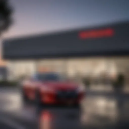 Exterior view of a Nissan dealership in Vallejo showcasing the brand's latest models