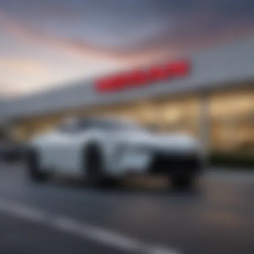 Exterior view of Nissan North Tampa dealership showcasing its modern architecture