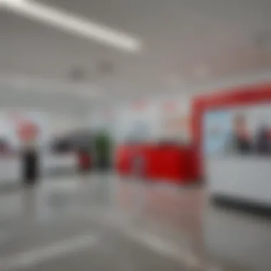 Interior layout of Nissan North Tampa's customer service area highlighting a welcoming atmosphere