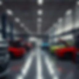 An overview of the Rainier Dodge Service Department showcasing service bays and equipment.