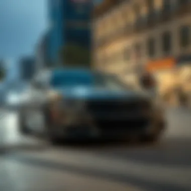 Dodge Charger parked in an urban environment with satisfied owners