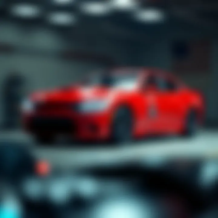 Dodge Charger in a safety test demonstration