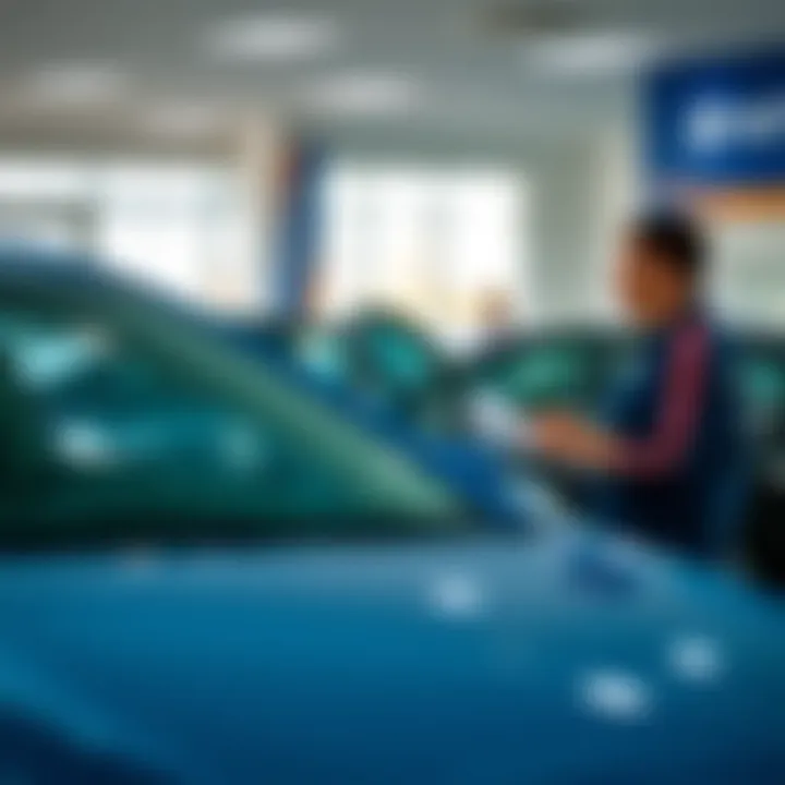 Customer engaging with a sales representative at the dealership