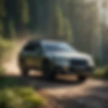 Subaru Outback front view showcasing its rugged design