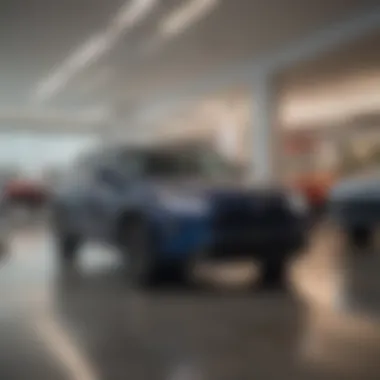 Showroom interior featuring various Toyota models