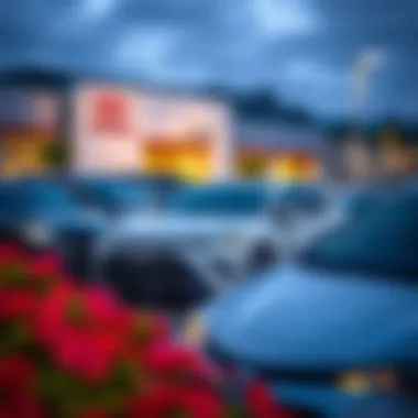 Toyota Fleet Displayed at Vancouver Dealership Toyota vehicles parked at a local Vancouver dealership with vibrant landscaping