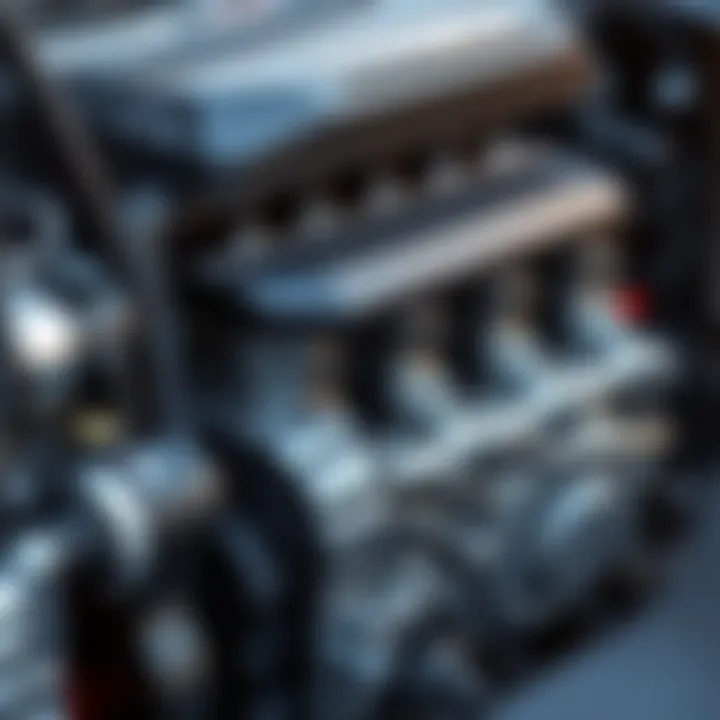 Close-up of the engine specifications of the TRX90X