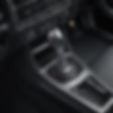 Intricate Design of Pedal Shift Technology Close-up of a pedal shift mechanism in a car