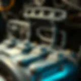 Close-up of gas air conditioning components showcasing intricate details