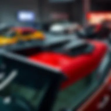 Different types of convertible car top conditioners displayed