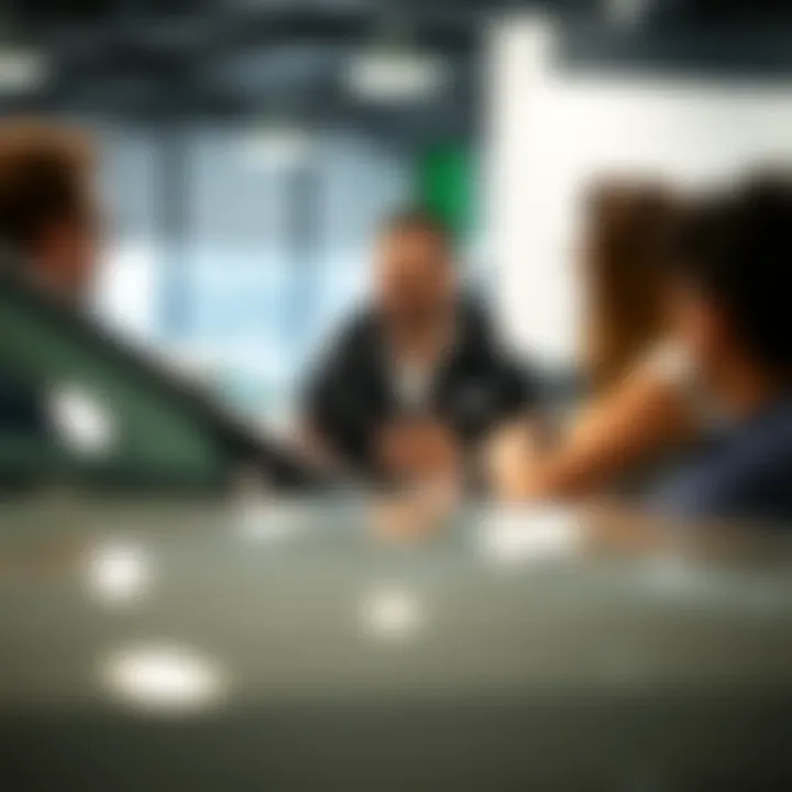 Customer Interaction at the Dealership Sales team engaging with customers