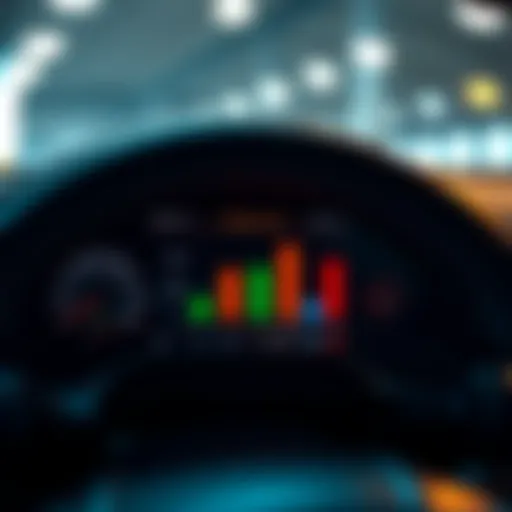 A digital interface displaying car valuation metrics