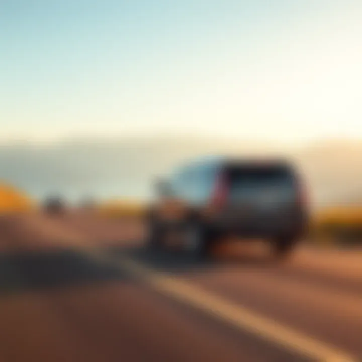 Cadillac Escalade driving on a scenic road representing its handling