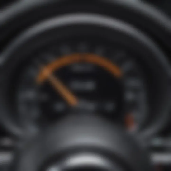 Close-up of the Mini Cooper Countryman's performance metrics on a dashboard